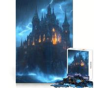 Dark Castle in Storm 1000 Pieces Puzzles for Teenagers Unwind Game Real Thick Enjoyable Challenge Christmas Idea (38x52cm)