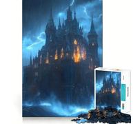 Dark Castle in Storm Jigsaw Puzzles 1000 Pieces for Teenagers Logic Boost Snug Joint Home Fun Premium Gift (50x75cm)