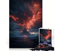 Dark Castle Under Fiery Sky 1000 Piece Jigsaws for Teenagers Sharp Thinking Smooth Cut Fun Activity Art Piece (38x52cm)