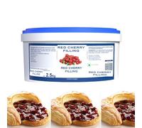Dark Cherry,Chunky Apple, Red Cherry Fruit Filling Tub 2.5kg - Dessert Fillings for Cakes and Pastries - Rich Fruit Filling (Red Cherry Filling 2.5kg)