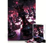Dark Chessboard King 1000 Piece Jigsaws for Teenagers Casual Game Creative Play Fun Activity Home Accent (50x75cm)