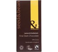 Dark Choc Lemon & Cardamom Bar by Seed & Bean