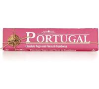 Dark Chocolate Bar with Raspberries "Portugal" 300 g - Gluten Free Chocolate Bar with Raspberries and Sugar - Smooth and Creamy Texture - Gourmet Product of Portuguese Origin