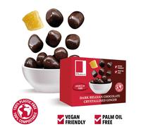 Dark Chocolate Coated Crystallised Gingers, Palm Oil Free (Pack of 10 x 70g)
