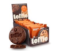 Dark Chocolate Orange Snack - High Fibre Treat with Teff Grain, 11+ Vitamins & Minerals, Plant-Based, Vegan & Gluten-Free, No Refined Sugar - Healthy snacks for Adults & Kids, Box of 12 by Teffie
