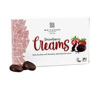 Dark Chocolate Strawberry Fondant Creams 150g | Strawberry Cream Chocolates | 55% Cocoa Dark Chocolate | Soft Fondant Centre | Luxury Gift Sweets | Whitakers Chocolates
