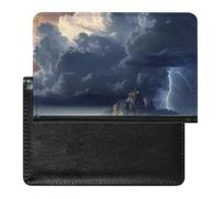 Dark Cloud Passport Cover Protector Rfid Blocking Passport Holder Id Card Holder Secure Travel Wallet Organizer for Passport Tickets Credit Cards, style, One Size