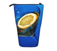 Dark Cloud Print Pencil Case Telescopic Pen Pouch Standing Pencil Holder with Zipper for Office