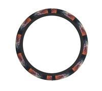 Dark Clouds Under Rainbow Printed Steering Wheel Cover Elastic Stretch Car Wheel Wrap Breathable Non-Slip Steering Wheel Protector for Car Truck SUV