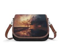 Dark Clouds Under Rainbow Shoulder Bag for Women, Handbag with Adjustable Strap & Inner Pocket, Crossbody Bag for Daily Commute Travel