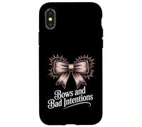 Dark Coquette Gothic Bows And Bad Intentions Feminine Case for iPhone X/XS