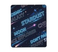 Dark Cosmic Stardust Large Gaming Mouse Pad Desk Mat Non-Slip Rubber Base | Keyboard mat and computer mat desk pad with 100% polyester top, full-area print, rubber base for mouse pads at work or play.