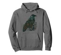 Dark Cottagecore Forest Raven Tee Goth Night Floral Crow Pullover Hoodie