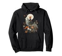 Dark Cottagecore Full Moon Phase Art Wolf Women's Pullover Hoodie