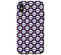 Dark Cottagecore Skulls Stars Burgundy Moody Pattern Case for iPhone X/XS