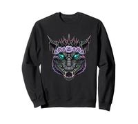 Dark Crocodile King Crowned with Purple Roses Sweatshirt