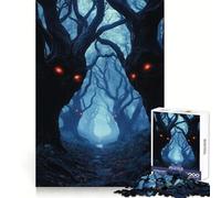 Dark Cursed Wood 1000 Piece Jigsaw Puzzles for Adults Jigsaw Unwind Game Perfect Connection Playful Challenge Room Art (38x26cm)