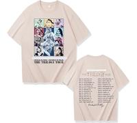 Dark Cute Fashion The Trilogy Tour Cotton T-Shirt, Loose Fit Comfortable Unisex Short Sleeve Tee (Khaki,S)