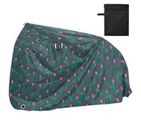 Dark Cyan Purple Orchid Flower Waterproof Cover for Bike with Lock Holes Uv Resistant Indoor Outdoor Storage Rain Cover Fits for Most accesorios para bicicletas de adultos