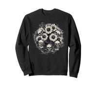 Dark Dead Daisy with Skulls Sweatshirt