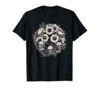 Dark Dead Daisy with Skulls T-Shirt