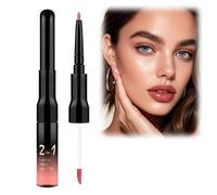 Dark Deep Brown Matte Lip Liner & 24H Wear Liquid Lipstick Set | Waterproof,Smudge Proof,Transfer Proof Long Lasting Peel off Lip Stain & Tint Combo for Women | Non-Drying,Velvet Matte Finish,06#