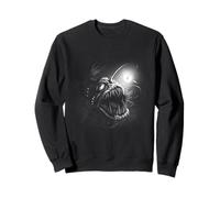 Dark Deep Sea Anglerfish Horror Design Sweatshirt