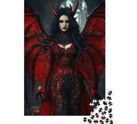 Dark Demon Queen Jigsaw Puzzles for Adults Interesting Puzzles 1000 Piece Brain Challenge for Adults Gifts 70x50cm/1000pcs