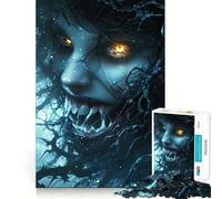 Dark Demonic Entity 1000 Piece Jigsaw Puzzles for Adults Teenagers Logic Game Precise Joint Pattern Assemble Room Accent (50x75cm)