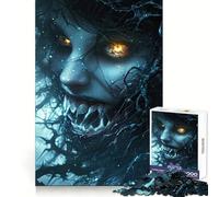 Dark Demonic Entity 1000 Piece Jigsaw Puzzles for Adults Teenagers Logic Game Precise Joint Pattern Assemble Room Accent (50x75cm)