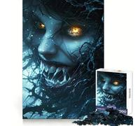 Dark Demonic Entity Jigsaw Puzzles 1000 Piece for Teenagers Cognitive Skill Clear Color Fun Challenge Home Accent (38x26cm)