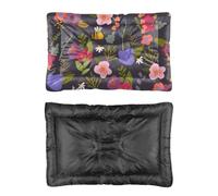 Dark Ditsy Floral Dog Bed, Pet Bed Scruffs Dog Non Slip Bottom Flat Waterproof Multi Scenario Large Furniture Gift Printed Crate 60 X 45 cm