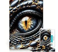 Dark Dragon Black Eye 1000 Piece Jigsaw Puzzles for Adults Relax Game Good Thick Fun Hobby Xmas Surprise (38x52cm)