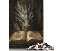 Dark Dragon Magic Book Wooden Jigsaw Puzzle 1000 Pieces, Family Game