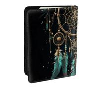 Dark dream catcher Passport Holder for Women Men, Passport Cover Wallet Case RFID Blocking Leather Card Case Slim Travel Bifold Wallet