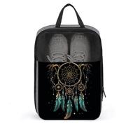 Dark Dream Catcher Shoe Bag Travel Shoe Organizer Water-Resistant Shoe Pouch with Zipper Sneaker Dust Bag, gray, One Size, Modern