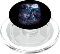 Dark Elephants Under the Full Moon Vintage Fantasy Lightning PopSockets PopGrip for MagSafe