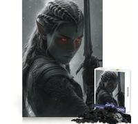 Dark Elf Warrior with Sword 1000 Piece Jigsaws for Adults Stress Free Nice Thick Happy Challenge Premium Gift (50x75cm)