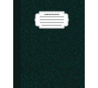 Dark Emerald Tone-on-Tone Botanical Composition Book: Moody Leaf Journal: Elegant Dark Academia Aesthetic Notebook for College Students and Office Work | 120 College Ruled Pages, 7.5 x 9.25 in