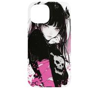 Dark Enchantment: Demon Anime Girl Goth Horror Case for iPhone 15