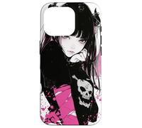 Dark Enchantment: Demon Anime Girl Goth Horror Case for iPhone 16 Pro