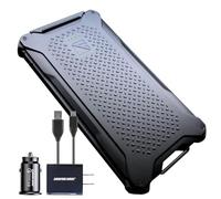 Dark Energy Poseidon Pro Indestructible Portable Charger, USB-A and USB-C Connectors, Ultra-Durable Armorflex, Long Lasting Battery, 10,200 mAh | Signature Series Plugs, Black