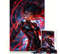 Dark Enigma Warrior 1000-piece Jigsaw Puzzles Mindful Game Anxiety Relief Enjoyable Challenge Home Art (50x75cm)