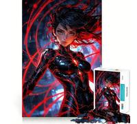 Dark Enigma Warrior 1000-piece Jigsaw Puzzles Mindful Game Anxiety Relief Enjoyable Challenge Home Art (50x75cm)
