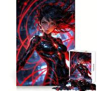 Dark Enigma Warrior Jigsaw Puzzle for Adults 1000 Pieces Logic Fun Clear Hue Playful Challenge Santa Present (38x26cm)