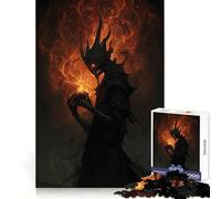 Dark Entity with Fiery Orb Puzzles for Teenagers 1000 Pieces Home Play Tension Relief Home Activity Nice Art (38x26cm)
