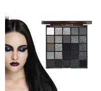 Dark Eyeshadow Palette, 25 Colors Smoky Eye Makeup Kit, Powder Shadow Collection, Cool Tone Matte Shimmer Shades, Blendable Set, for Girls, Beginners, Daily Use, Parties, Photoshoots