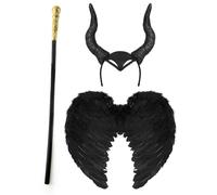 Dark Fairy Costume Set - 3 Pieces I Love Fancy Dress Black One Size