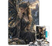 Dark Fairy Wings Castle Paper Jigsaw Puzzle 1000pcs (52x38cm) for Adults | For winter days with time to puzzle: Adult jigsaw puzzle with 1000 pieces makes a thoughtful puzzle gift for adults.