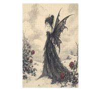 Dark Fairy with Roses Jigsaw Puzzle 1000 Pieces in Wood, Brain Teaser